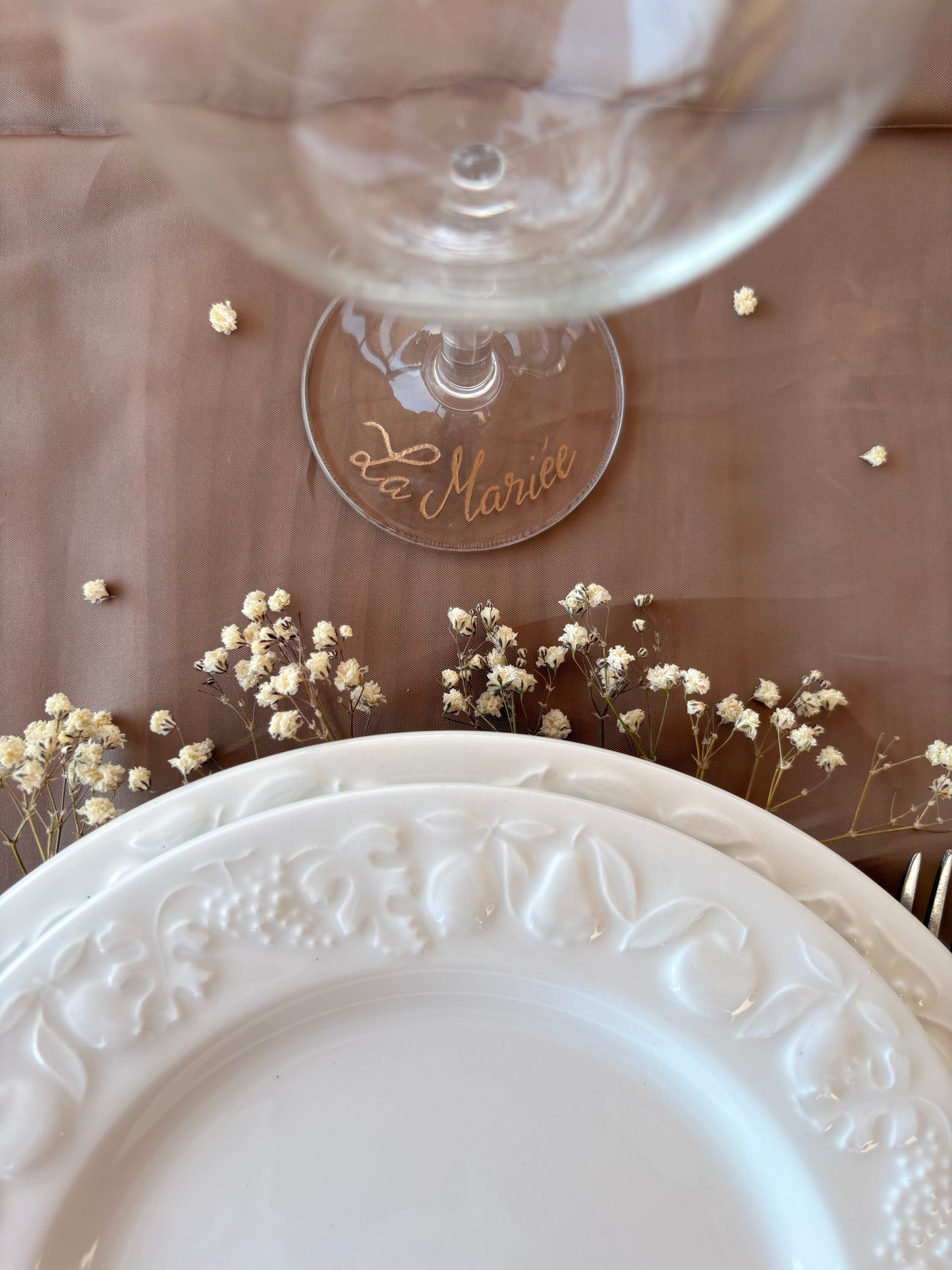 Gravure sur verre (pied)