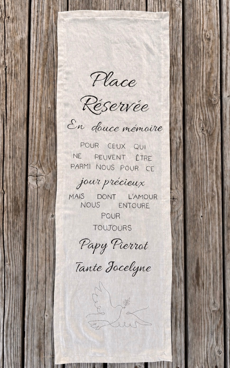 Drapé en lin Hommage