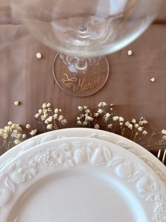Gravure sur verre (pied)